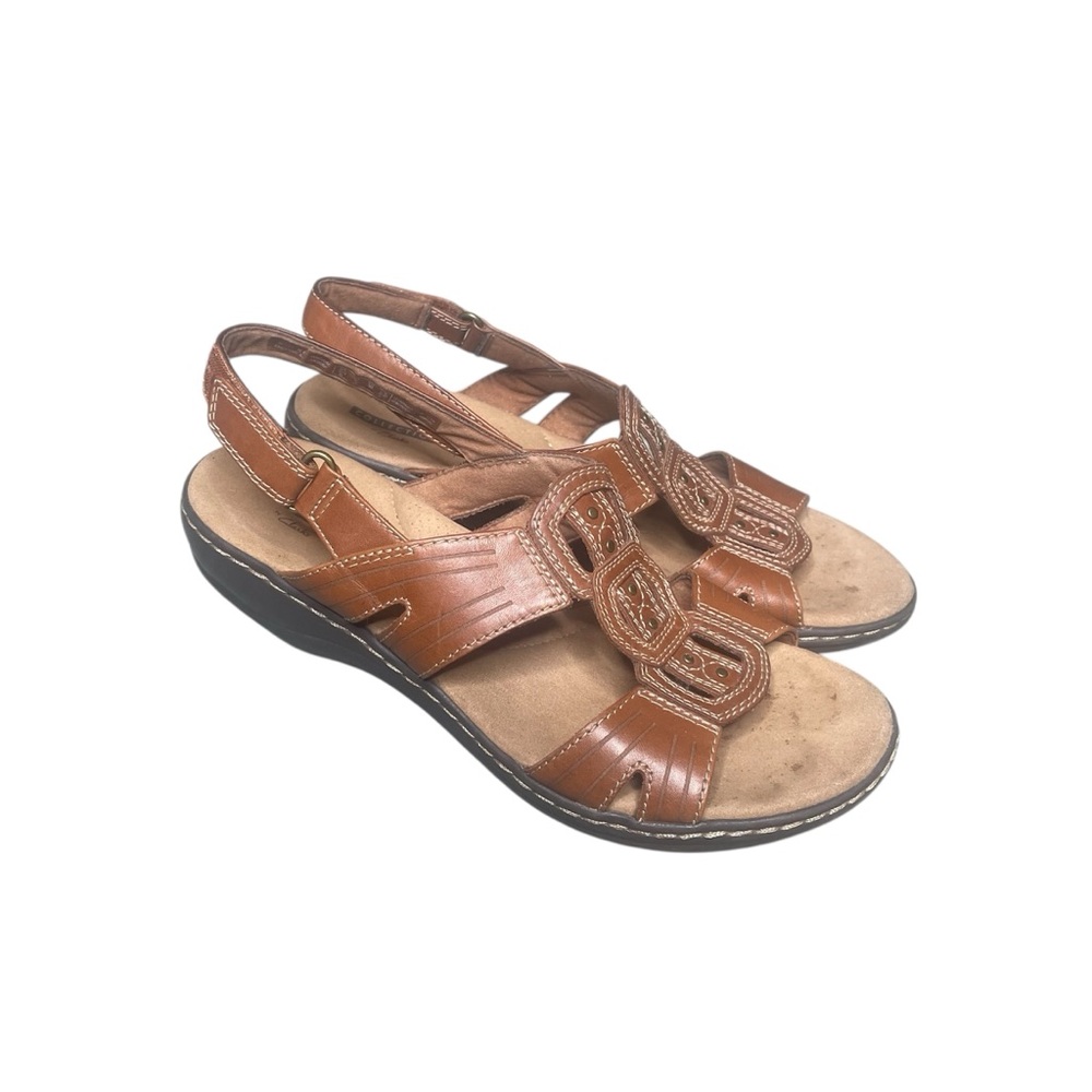 Clark’s Leisa vine brown leather slingback sandal 8M